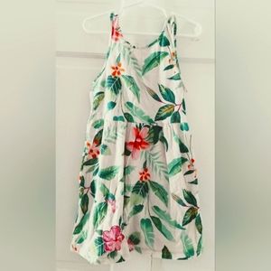 🌺 Old Navy 100% Cotton Fit and Flare Floral Sleeveless Dress - Size S 6-7